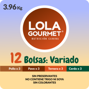Lola Gourmet Alimento de Grado Humano para perros - Pack 12 Bolsas de 330g (3.96 kg de comida)