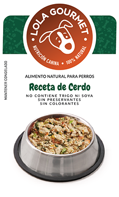 Lola_Gourmet_Label_Cerdo233 Lola Gourmet Receta de Cerdo. Alimento de grado humano para perros.