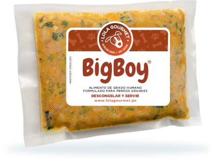 Lola Gourmet. Receta Big Boy 660g. Alimento natural para perros.